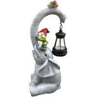 Solar Resin Elephant Elf Outdoor Light