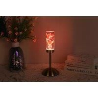 Usb Rechargeable Flower-Design Acrylic Desk Lamp - 5 Styles