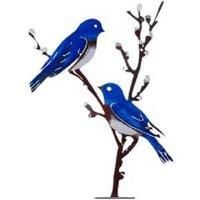 Wrought Iron Bird Silhouette Wall Art - Outdoor & Indoor Metal Decor