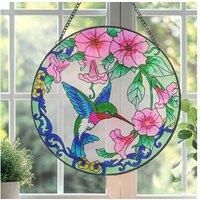 Hummingbird Glass Pendant 15Cm