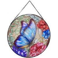 Stained Glass Butterfly Ornament 15Cm