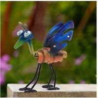 Cartoon Animal Metal Statues Colorful Bugs