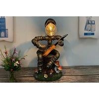 Solar Led Garden Statue - Weatherproof Outdoor Lighting, Artistic Resin Design, Auto Sensor
