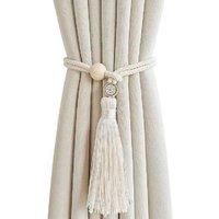 Log Magnetic Buckle Tassel Tie Cord 2Pcs Per Set