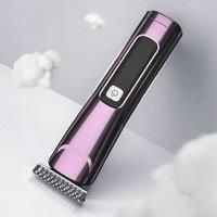 Professional Wireless Hair Clipper Set for All Hair Types - Crystal Purple, Lightweight, Salon-Quality