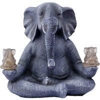 Resin Elephant Zen Garden Ornament - Modern Outdoor Dcor!
