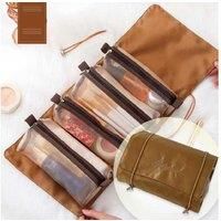 Detachable Mesh Toiletry Bag - Lightweight Travel Organiser, Water-Resistant, Multi-Compartment (55x23cm)