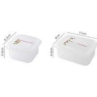 Stackable Plastic Refrigerator Storage Box Set - Food-Grade, Leak-Proof, Clear Compartment Containers