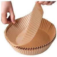 Silicone Air Fryer Paper Plates Set - 50pcs, Non-Stick, Oil-Proof Tableware