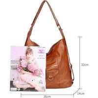 Unisex Brown Spacious Retro Crossbody Bag With Multi-Pocket Organisation And Style - 2 Colours