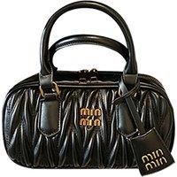 Unisex Miu Miu Inspired Women'S Chic Retro Bowling Bag - Black Or Red