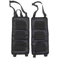 Black Oxford Car Fishing Rod Storage Bag - Waterproof, Space-Saving, Multi-Compartment