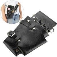 Black Nylon Detachable Scissors Storage Waist Bag - Waterproof, Multi-Compartment, Portable