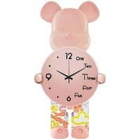 Modern Bear Clock Wall Lamp With Dual Function!