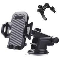 Car Mobile Phone Holder Suction Cup 2-in-1 - Universal Fit for iPhone, Samsung, and More