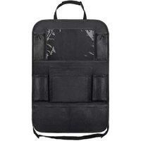 Multifunctional Car Storage Bag - Black, Anti-Kick, Wear-Resistant, Large 41x61cm Organiser