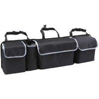 Car Boot & Seat Back Organiser - Oxford Fabric, Grey Trim, Multi-Compartment Storage Bag (29x25x3cm)