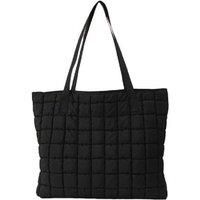 Unisex Black Cotton Tote Bag - Large, Lightweight Shoulder Handbag For Everyday Commute