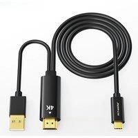HDMI-Compatible to USB C Cable One Way 4K60Hz HDMI to Type C Converter for Xreal Nreal Air Steam