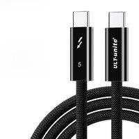 4FT USB C Thunder-bolt 5 Cable 120Gbps 240W USB4 Type-C Cord for MacBook iPad pro Docking SSD Hub