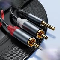 Toocki RCA Audio Cable 3.5mm Male to 2RCA Splitter Aux Cable 2RCA Speaker Cord For TV PC Amplifiers