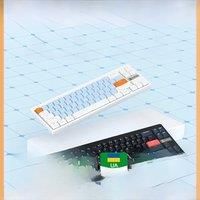 AJAZZ AKL680 65% Mechanical Gaming Keyboard Ultra-slim Wireless 2.4G Bluetooth 5.1 Low Profile Keyboard for Mac Windows Laptop