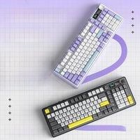 AJAZZ AK980 Wireless Mechanical Gaming Keyboard,Tri-Mode BT5.0/2.4GHz/USB-C Hot Swappable Custom Keyboard RGB Backlit