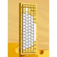 Ajazz AC067 Mechanical Wired Keyboard RGB Hot-Swappable Gasket Structure Cheese-Themed Aluminum Game Office Custom Keyboard