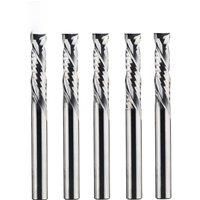 5PCS/LOT Compression Milling Cutter Woodwork DOWN Cut Two Flute Spiral Carbide Milling Tool CNC