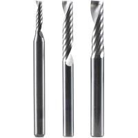 Dreanique 1pc Single Flute Spiral End Mill 1/8 1/4Inch Shank CNC Carbide Aluminum Inch Size Cutter