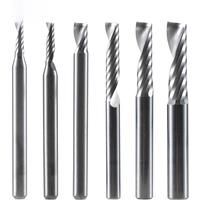 1pc AAAAA Single Flute Spiral End Mill Aluminum Milling Cutter CNC 3D Engraving Carving Bit For