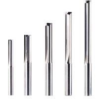 Dreanique 1pc Two Straight Flutes 1mm-12mm Carbide Milling Cutter For Wood Milling Engraving