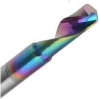 Dreanique 1pc 3.175 4 6 8mm CNC Single Flute Solid Tungsten Carbide Alloy End Mill, DLC Coating