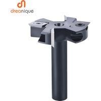 Dreanique 2-Flute Wood Planer Bit 38.1mm 45mm Cutting Diameter 8 12mm Shank Spoilboard Surfacing Router Bit Insert Carbide Slab