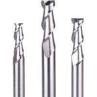 1pc flattened end mill bit 2 flutes end milling cutters d1-d12 end mills milling tools for aluminum machining