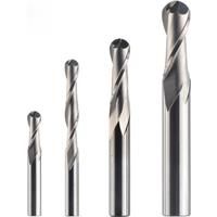Dreanique 1pc Carbide Ball Nose End Milling Cutter 2 Flutes R0.5R4.0 End Mill Router Bit for wood