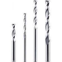 Dreanique 1pc UP cut Solid Carbide Milling Cutter 3.175 4 6 8mm 2 Flute Spiral Router Bit Carbide