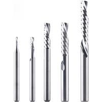 1pc AAAAA single flute spiral end mill 3.175 shank spiral aluminum mill CNC 3D engraving carving bit