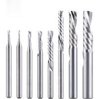 1pc AAAAA single flute spiral end mill 3.175 shank spiral aluminum mill CNC 3D engraving carving bit