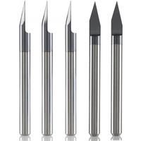 5pcs/lot Flat bottom Carbide PCB Engraving Bit 3.175 30 0.2mm,0.1mm CNC Router Tool for brass