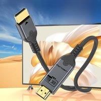 8K60HZ DP to HDMI compatible Cable 8K60Hz DisplayPort to HDMI 2.1 4K Adapter Video Audio Cable