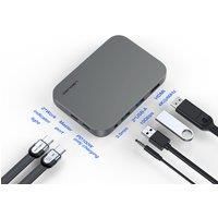 Docking Station M.2 SSD Enclosure USB3.0 10Gbps Magnetic USB C Hub Splitter Type C to HDMI Adapter 4K60Hz PD100W M2 NVMe 5 in 1