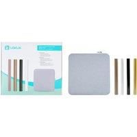 LOKLIK Vinyl Starter Bundle with 3X Rolls, Heat Press Mat & 3X Teflon Sheets - Compatible with LOKLIK Easy & Mini Heat Press Machines - Vinyl Rolls for T-Shirt, Clothing and Other Fabrics