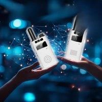 New Mini White Free-license Walkie Talkie E38 Passed CE PMR FRS Led Display Communication Two Ways