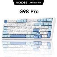 MCHOSE G98 Pro Wireless Mechanical Gaming Keyboard Tri-Mode Custom Hot Swappable Gasket Linear Switches PBT Keycaps RGB LED