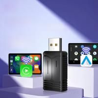 2025 HEYINCAR 2IN1 Wireless Adapter Android Auto Wireless CarPaly Box 2.4G & 5.8Ghz WiFi BT Auto