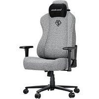 Anda Seat Novis Max Gaming Chair for Adults - Large Reclining Video Game Chairs, Linen Fabric Ergonomic Gaming Chair, Heavy Duty Back Lumbar Support - Grey Fabric Computer Chairs for Home & Work