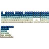 Veekos Rose Latte Gradient SP Keycap Set 136-Key Shine-through Cherry Profile PBT Double Shot Keycap