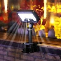 92 LED Solar Clip-on Motion Sensor Lights, LED Street Light, IP65 Waterproof Wall Lamp, for Camping