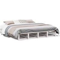 Berkfield Home Bed Frame without Mattress White 180x200 cm Super King Solid Wood Pine